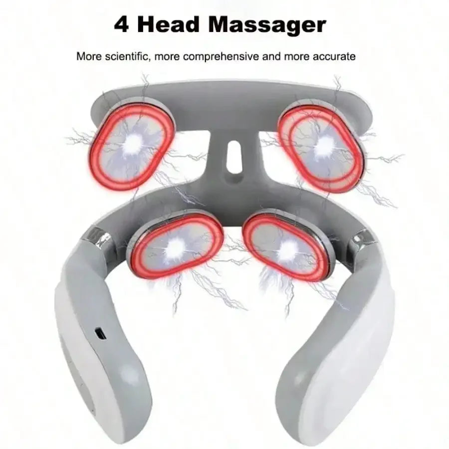 Smart Neck & Shoulder Massager with Heat – Portable Muscle Relaxer