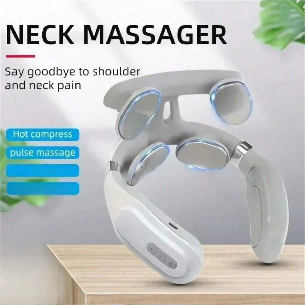 Smart Neck & Shoulder Massager with Heat – Portable Muscle Relaxer