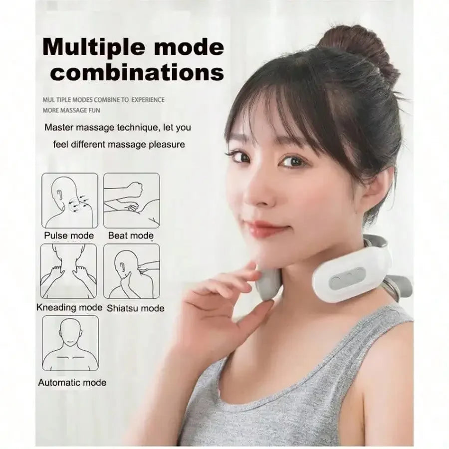 Smart Neck & Shoulder Massager with Heat – Portable Muscle Relaxer